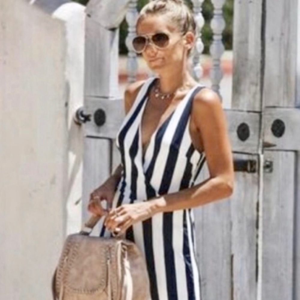 VICI Dolls White & Black Striped Jumpsuit
